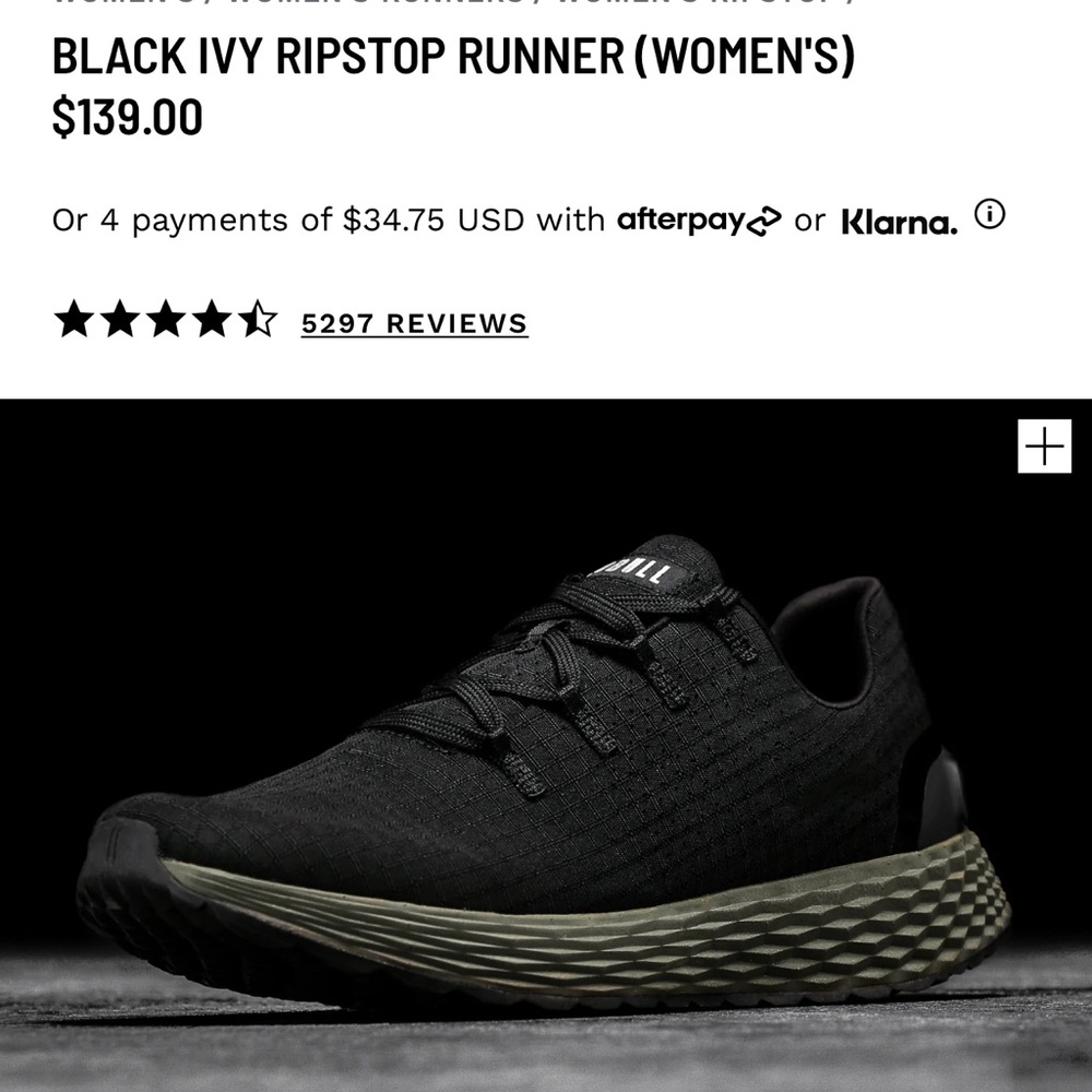 NoBull Black Ivy Ripstop Runner Women’s 9.5